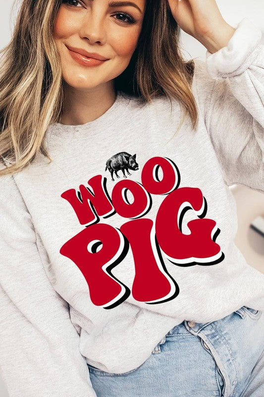 Woo Pig Arkansas Graphic Fleece Sweatshirts